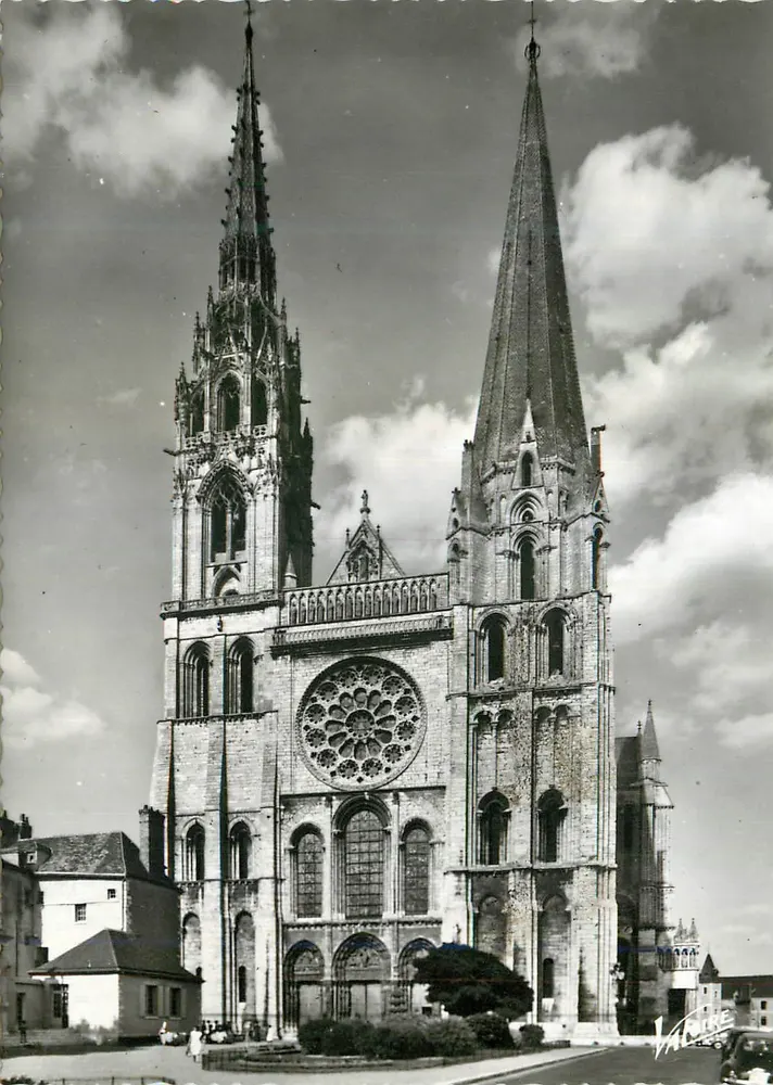 Kathedrale Notre-Dame von Chartres — Frontalansicht — Verlag V. Lefebvre - Vorderseite