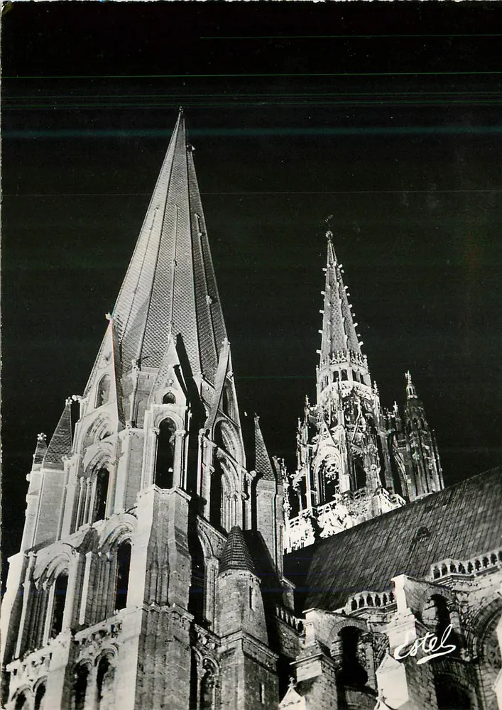 Catedral de Metz — vista noturna — Estel - Frente