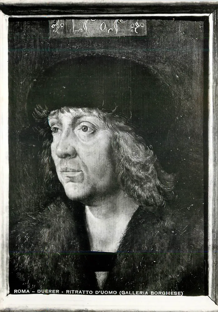 Retrato de homem — Albrecht Dürer — Galleria Borghese, Roma - Frente