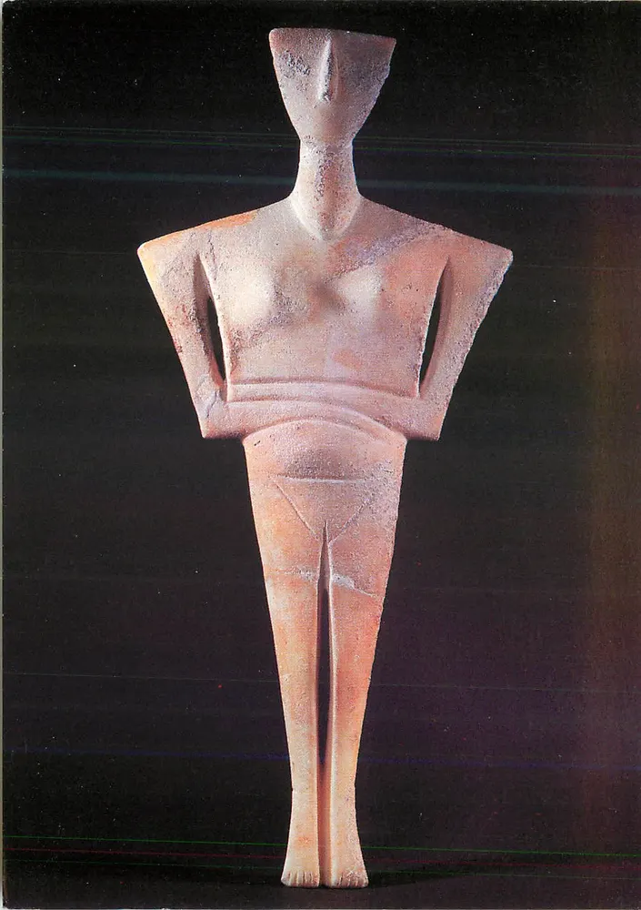 Estátua da Dama de Knossos — Cíclades — editor não visível - Frente