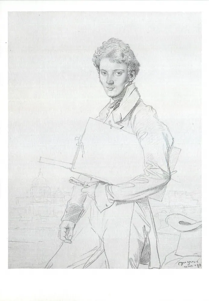 Portrait d'artiste à Rome — dessin de Ryngeval — 1889 - Recto