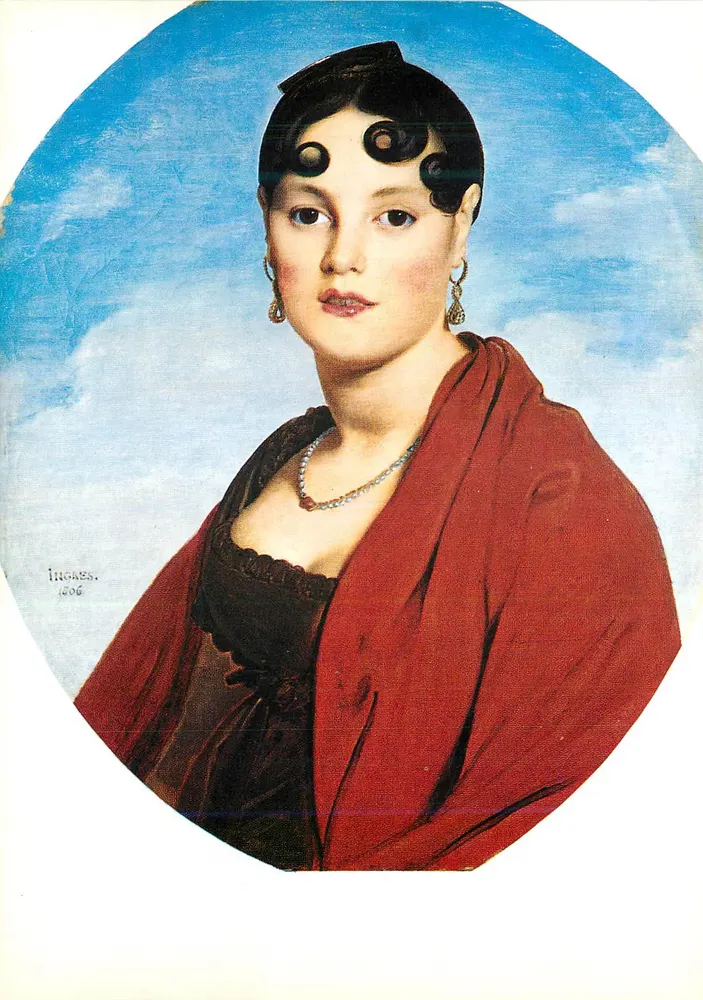 Portrait de femme — style romantique — signé 'Incoses. 1806' - Recto