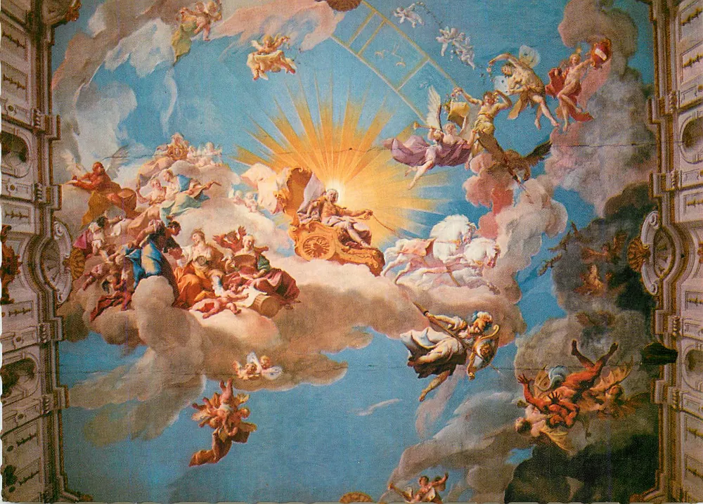 Fresque du plafond de la chapelle de la Vierge à l'Époux — Église Sainte-Marie-Majeure — Rome — Éditeur inconnu, n° de série non visible - Recto