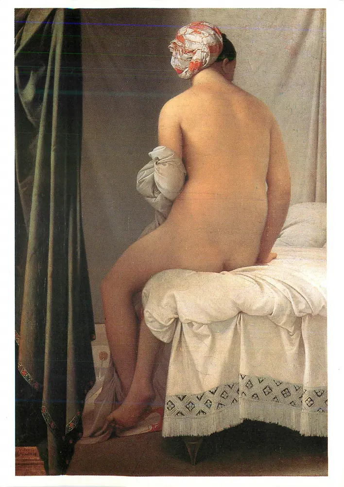 Nu feminino de costas — obra de William-Adolphe Bouguereau — editor não visível - Frente