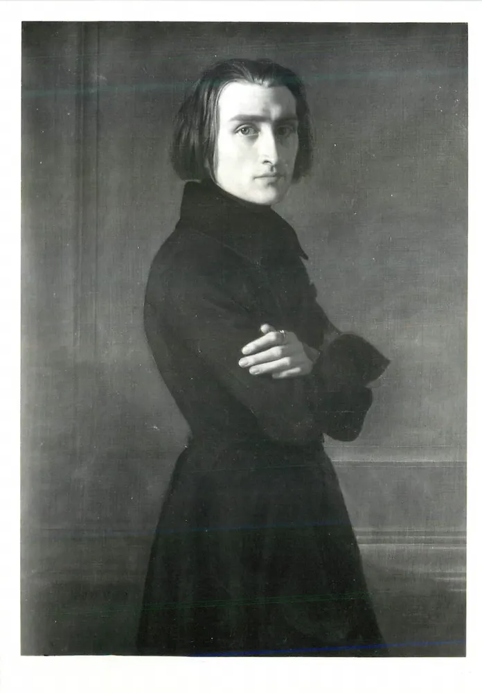 Retrato de Franz Liszt — fotografia de arte — editor desconhecido - Frente