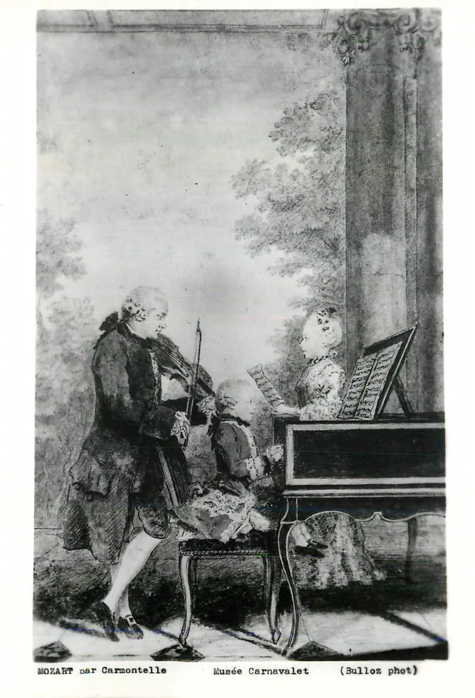 Mozart por Carmontelle — Museu Carnavalet — Bulloz fot - Frente