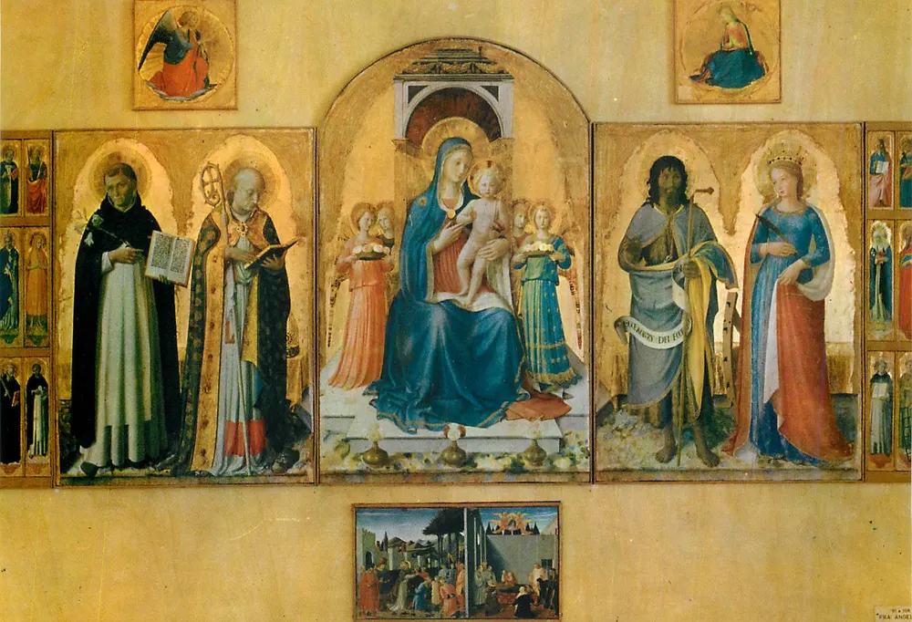 Polyptychon der Madonna del Fiore — Attribuiert Fra Angelico — Verleger: 'FRA ANGELICO' (unter rechts) - Vorderseite