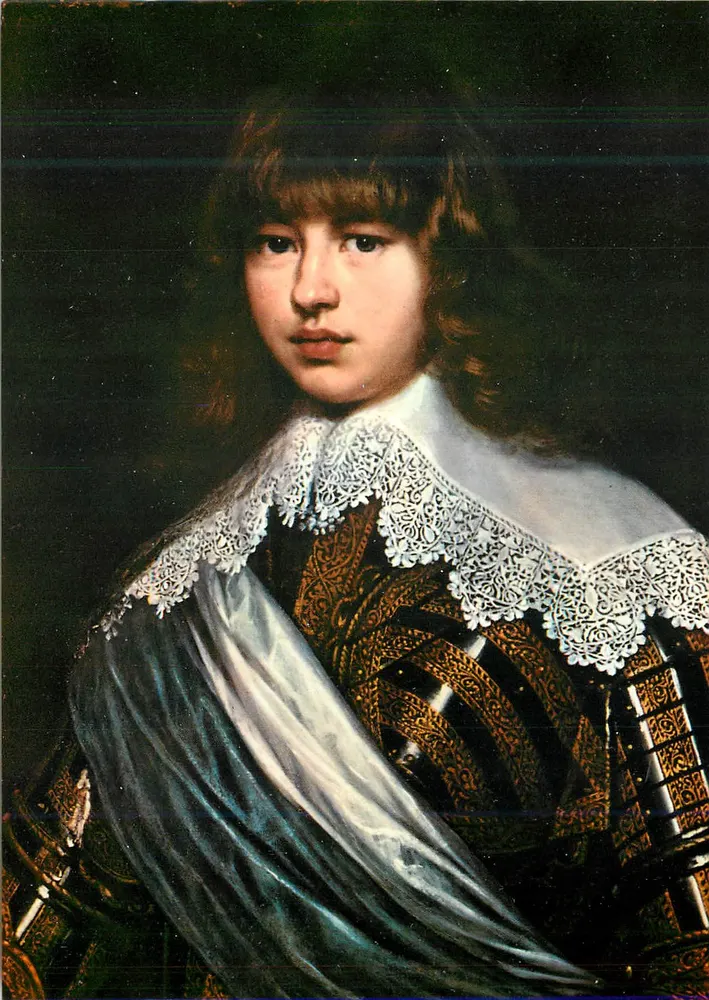 Retrato de um jovem em armadura — época século XVII — editor desconhecido - Frente