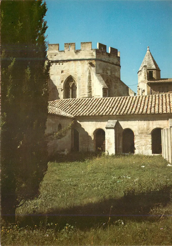 Abbaye de Sainte-Marie d'Espéraza — vue du cloître et de la tour — éditeur non visible - Recto