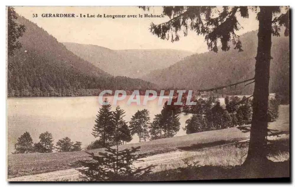 GERARDMER - Le Lac de Longemer avec le Hohneck — éditeur non visible, n° de série 53 - Recto