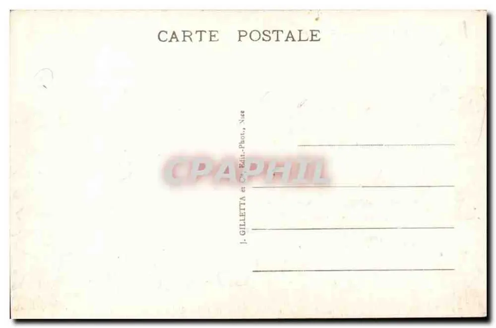 CANNES - Promenade de la Croisette und der Mont Chevalier — Edit. Gilletta, Nr. 412 - Rückseite