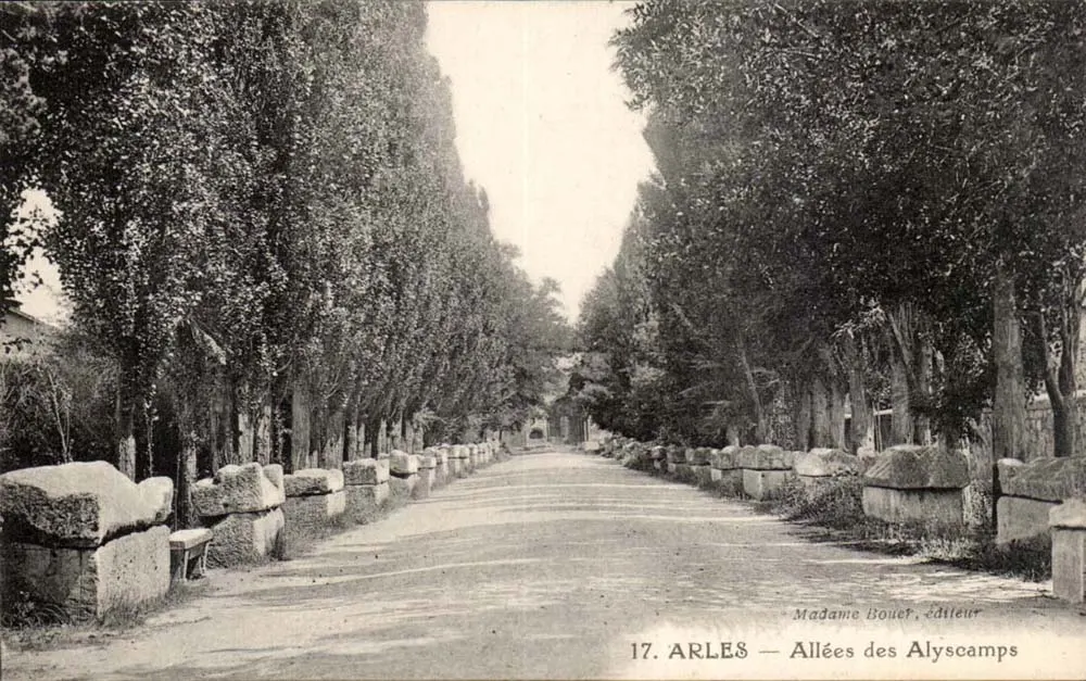 Arles — Allées des Alyscamps — Madame Boulet, editor - Frente