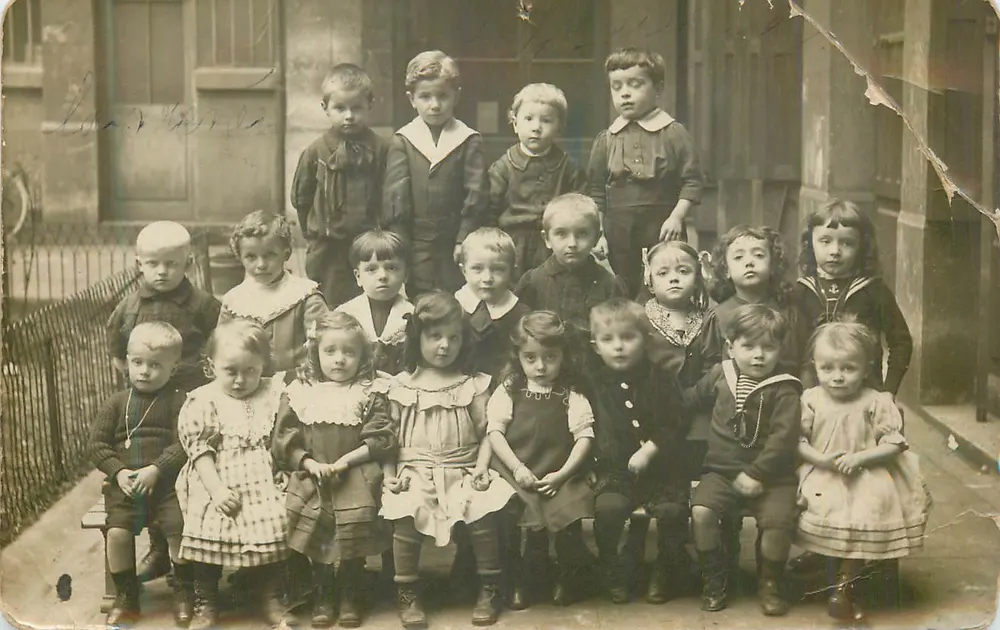 Group of children — school or boarding school — Paris, France - Front