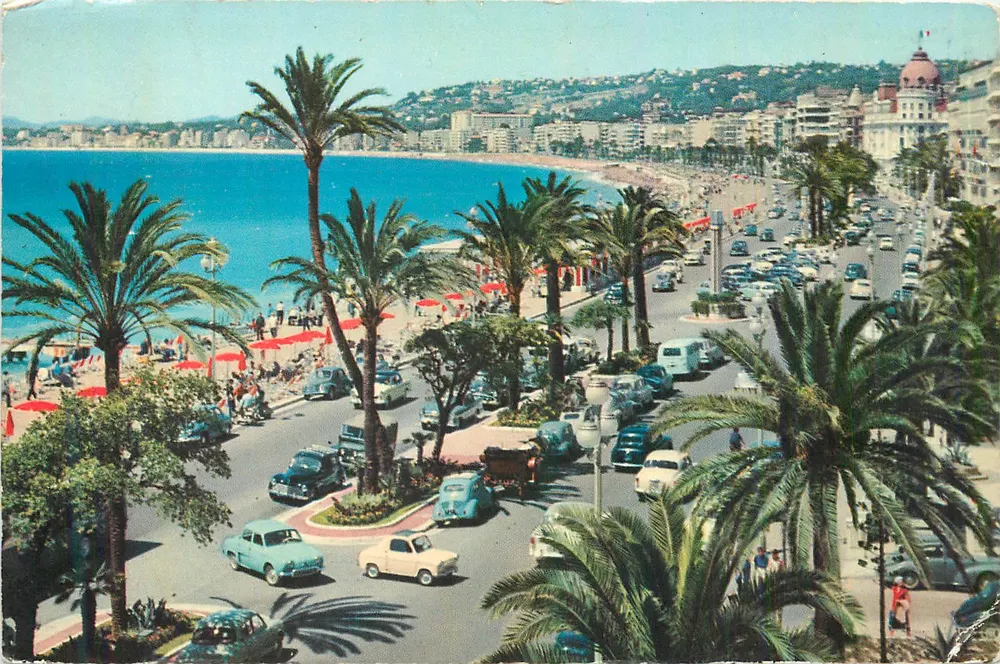 Promenade des Anglais — Nice — vista panorâmica — editor não visível - Frente