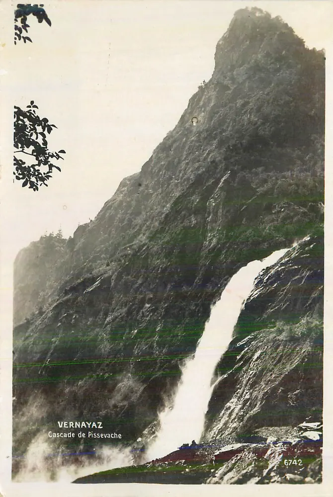 Vernayaz — Cascata de Pissevache — editor desconhecido, n° 6742 - Frente