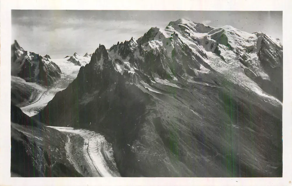 Mont Blanc — Panoramablick — unbekannter Verlag - Vorderseite