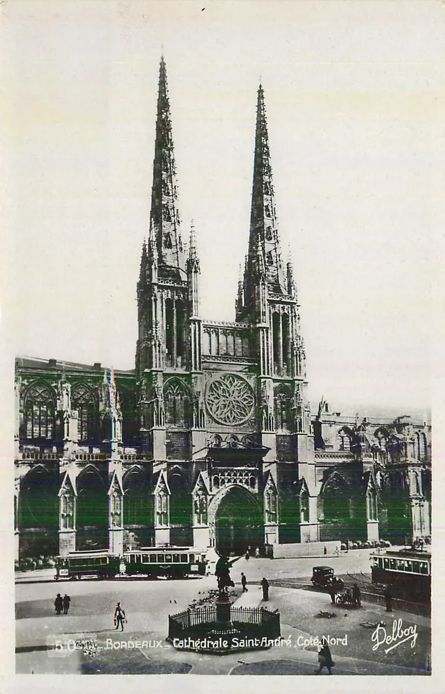Bordeaux — Catedral Saint-André, Lado Norte — Delbroy - Frente