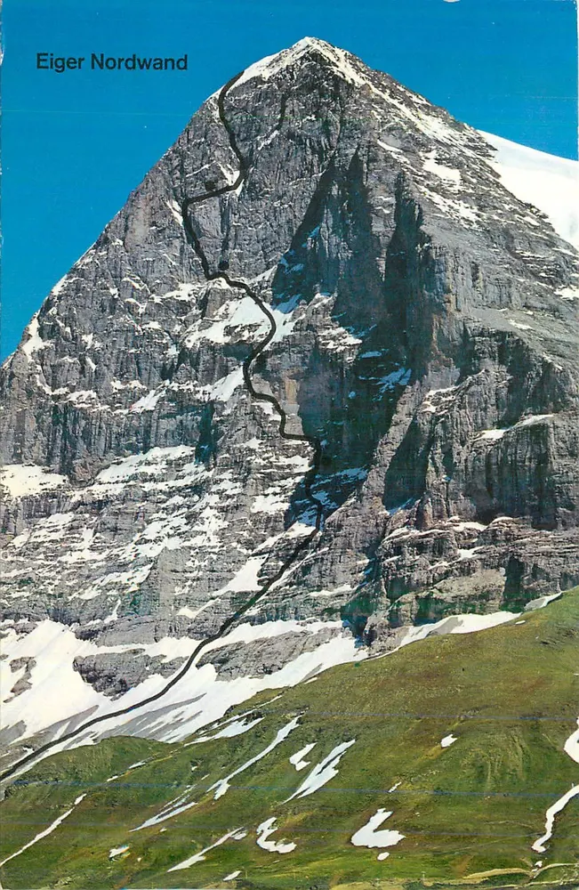 Eiger Nordwand — montanha alpina suíça — editor não visível - Frente