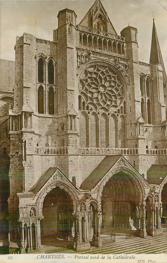 Chartres — Portão norte da Catedral — ND Phot - Frente