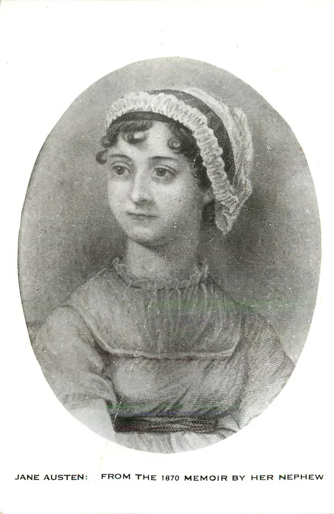 Jane Austen — portrait tiré du mémoire de 1870 par son neveu - Recto