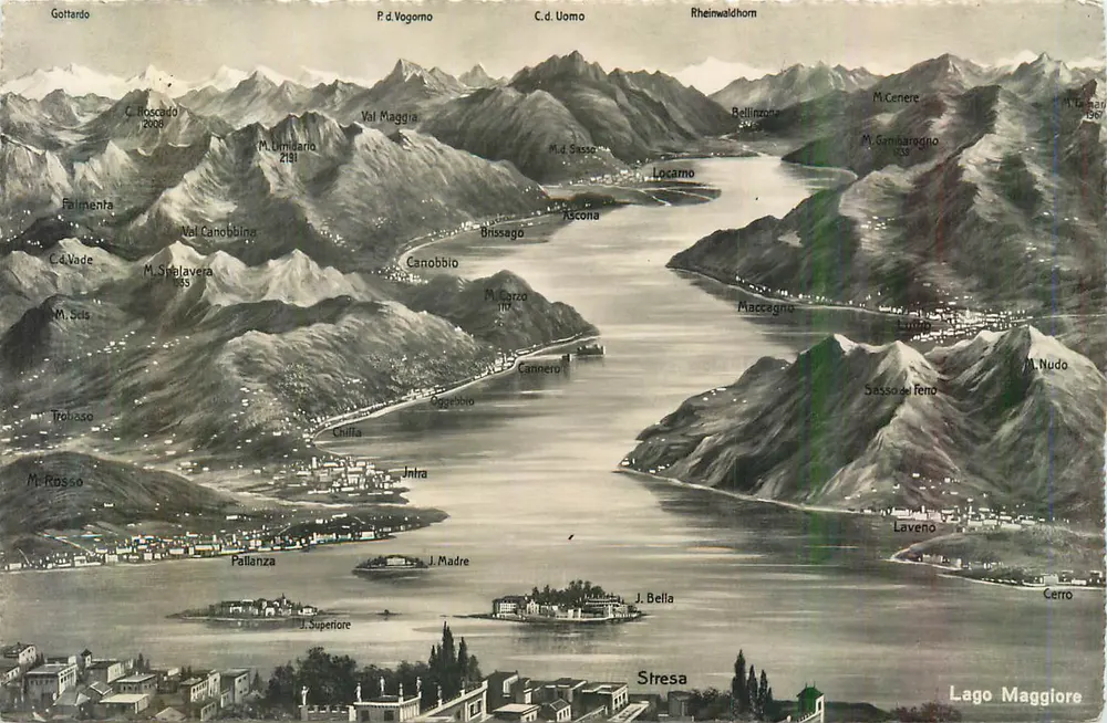 Lago Maggiore — vista panorâmica — editor não identificado - Frente