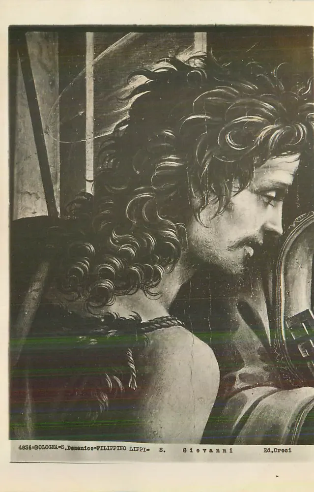 Bologna - Heiliger Johannes der Täufer - Werk von Filippino Lippi - Ausgabe Ed. Crecci - Vorderseite
