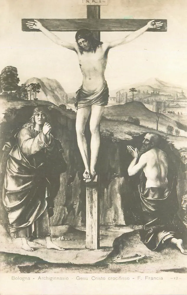 Bologna - Archiginnasio - Gesù Cristo crocifisso - F. Francia -12- - Frente