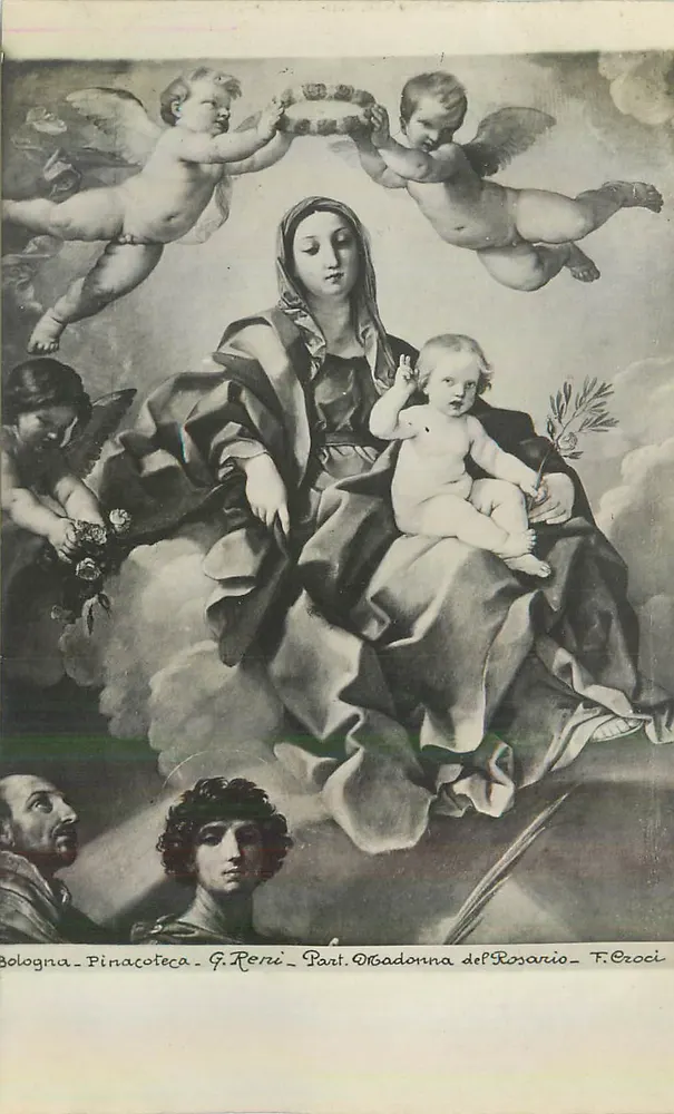 Bologna - Pinacoteca - G. Reni - Part. Madonna del Rosario - F. Croci - Vorderseite