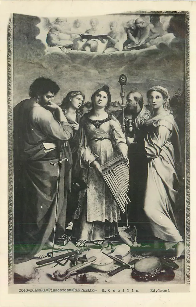 Santa Cecília — obra de Raphaël — Pinacoteca de Bolonha - Frente