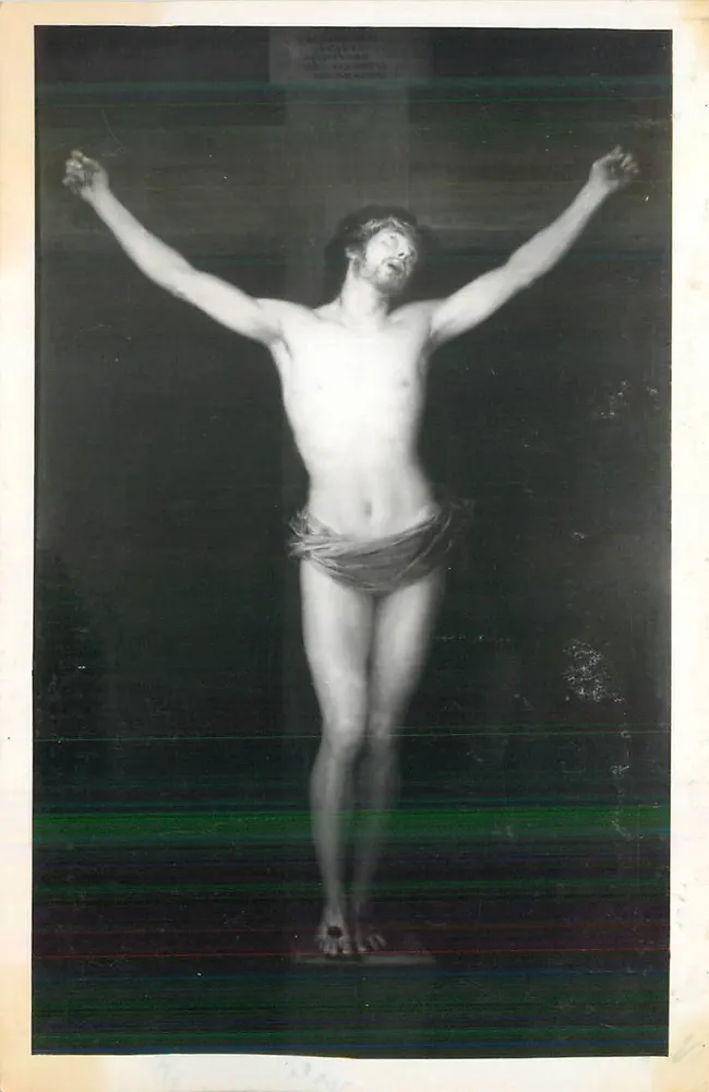 Cristo crucificado — estátua — editor desconhecido, número de série ilegível - Frente