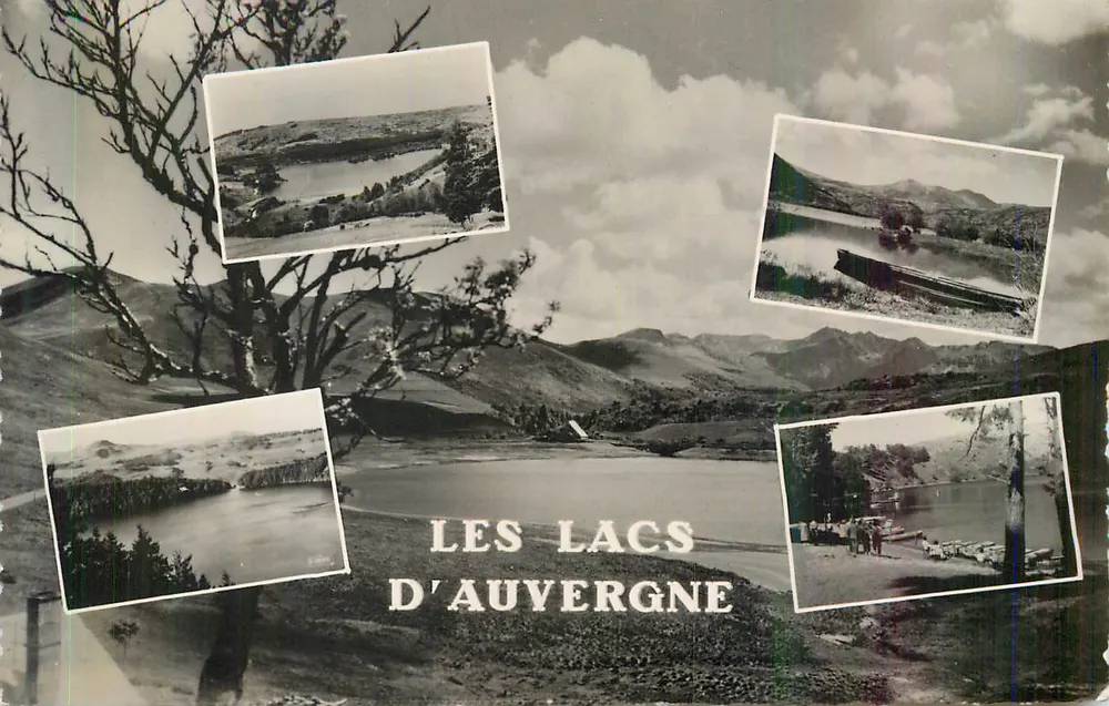 Die Seen von Auvergne — Panoramablick mit vier Vignetten — Verlag nicht sichtbar - Vorderseite