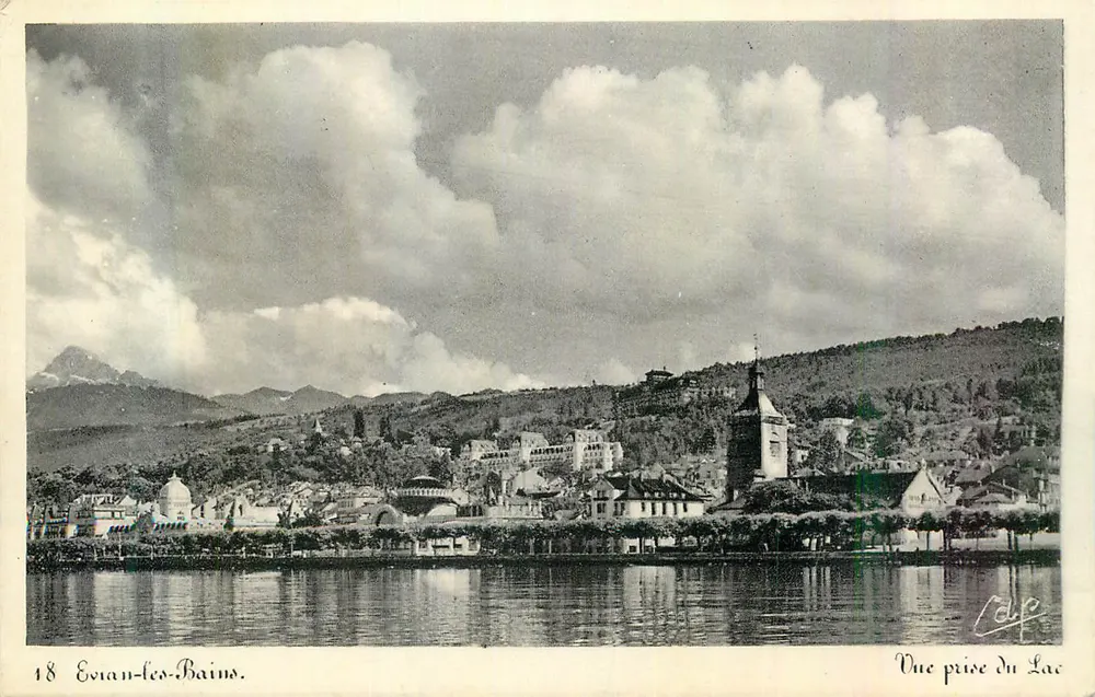 Evan-les-Bains — Vista tirada do lago — editor Cale, n° 18 - Frente