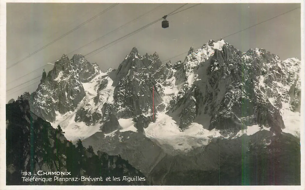 Chamonix — Teleférico Planpraz-Brévent e as Aiguilles — editor desconhecido, número de série não visível - Frente