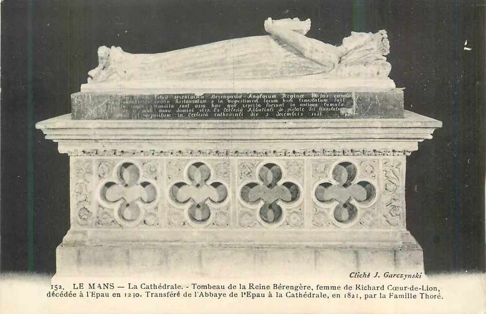 Le Mans — Die Kathedrale — Grab der Königin Bérengère, Frau Richard Löwenherz - Vorderseite