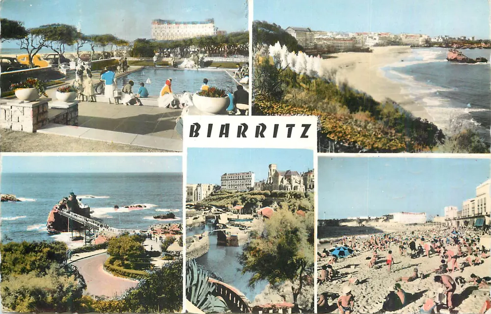 Biarritz — vista panorâmica — editor desconhecido, número de série não visível - Frente