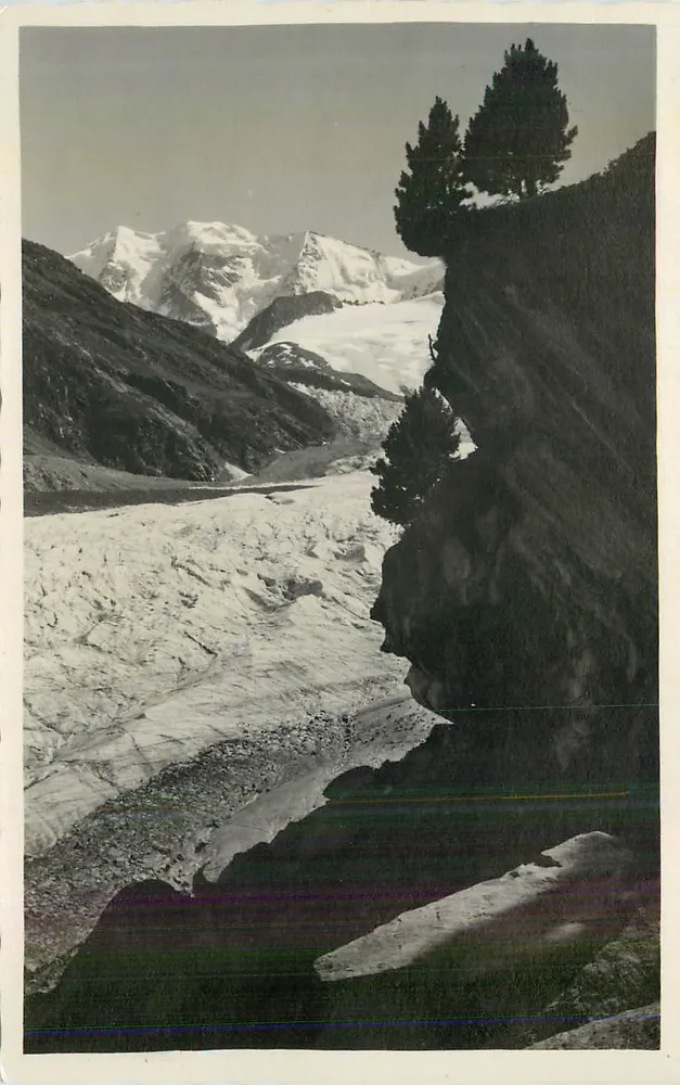 Gletscher der Aiguille du Midi — Panoramablick — unbekannter Verlag - Vorderseite