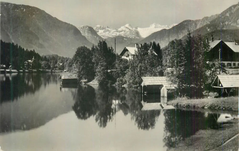 Lago de Hallstätter See — Alpes austríacos — editor não identificável - Frente