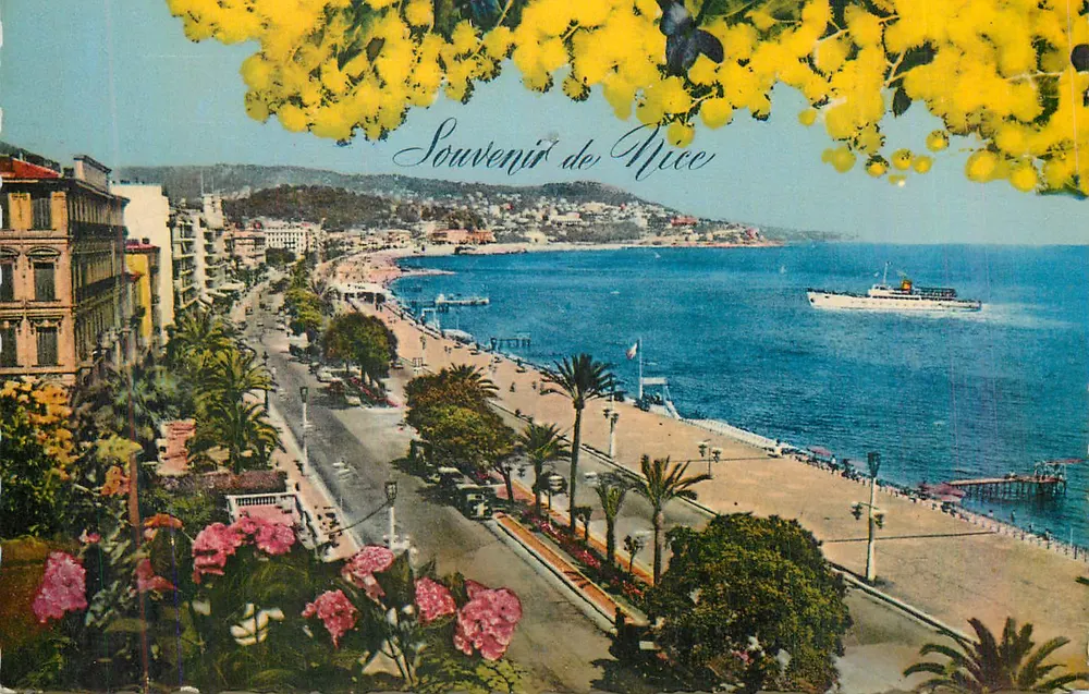 Vista da promenade des Anglais em Nice — Souvenir de Nice - Frente