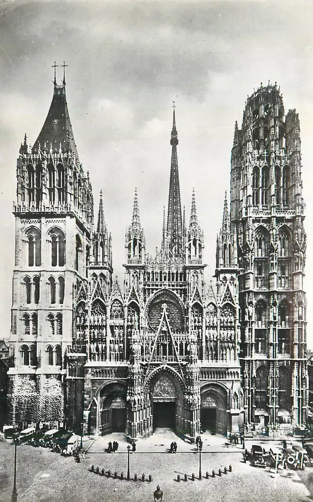 Cathédrale Notre-Dame de Reims — vue de la façade — éditeur non identifié, n° de série non lisible - Recto