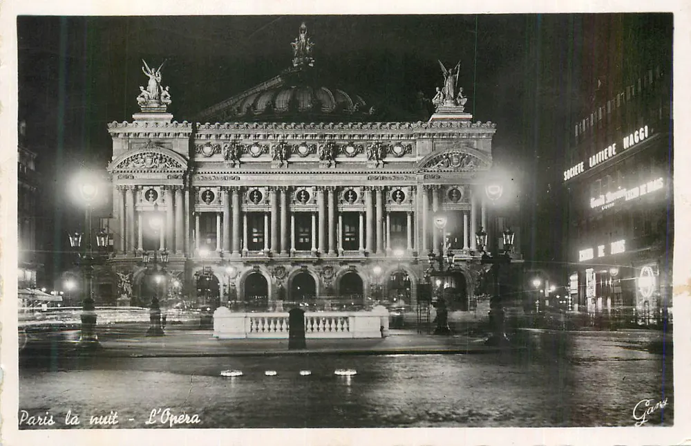 Paris à noite - O Ópera — Sociedade Láctea Maggi, editor Gans - Frente