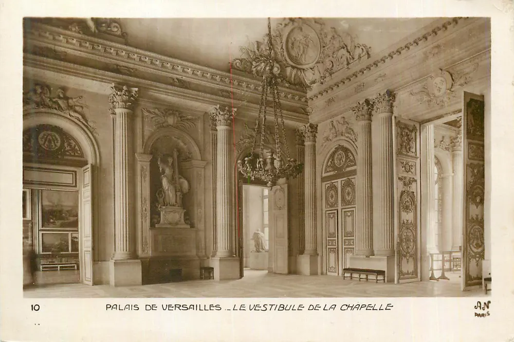 Palazzo di Versailles — Il vestibolo della cappella — A.N. Paris, n°10 - Recto