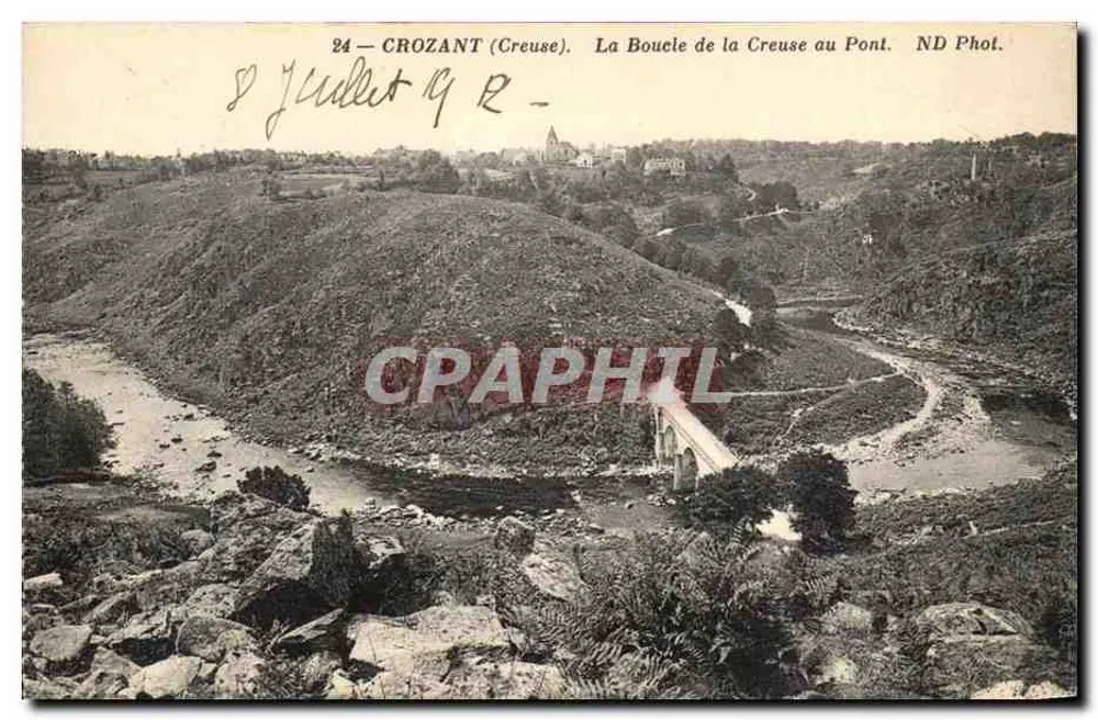 Crozant (Creuse) — La Boucle de la Creuse au Pont — ND Phot. - Recto