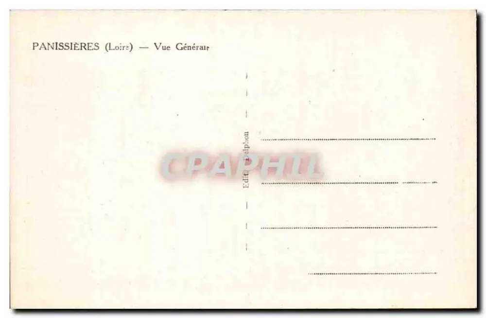 Panissières (Loire) — Vista Geral — Editor desconhecido - Verso