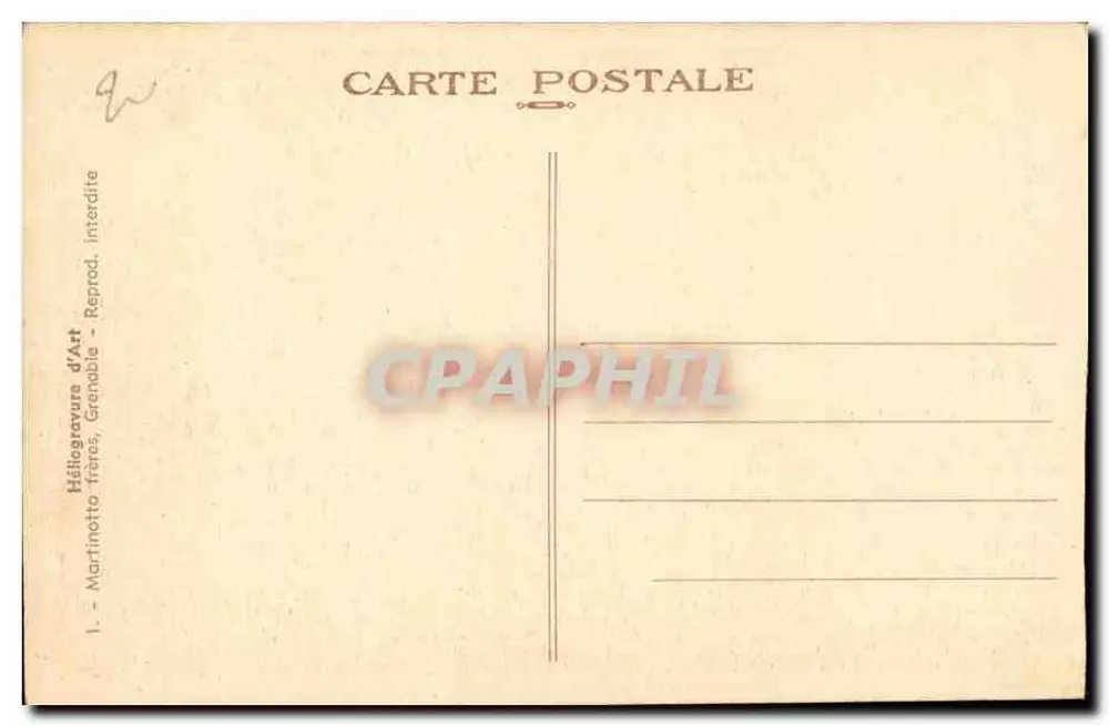 Grenoble — O rio Isère e o Casque de Néron — Martinotto frères, Grenoble - Verso