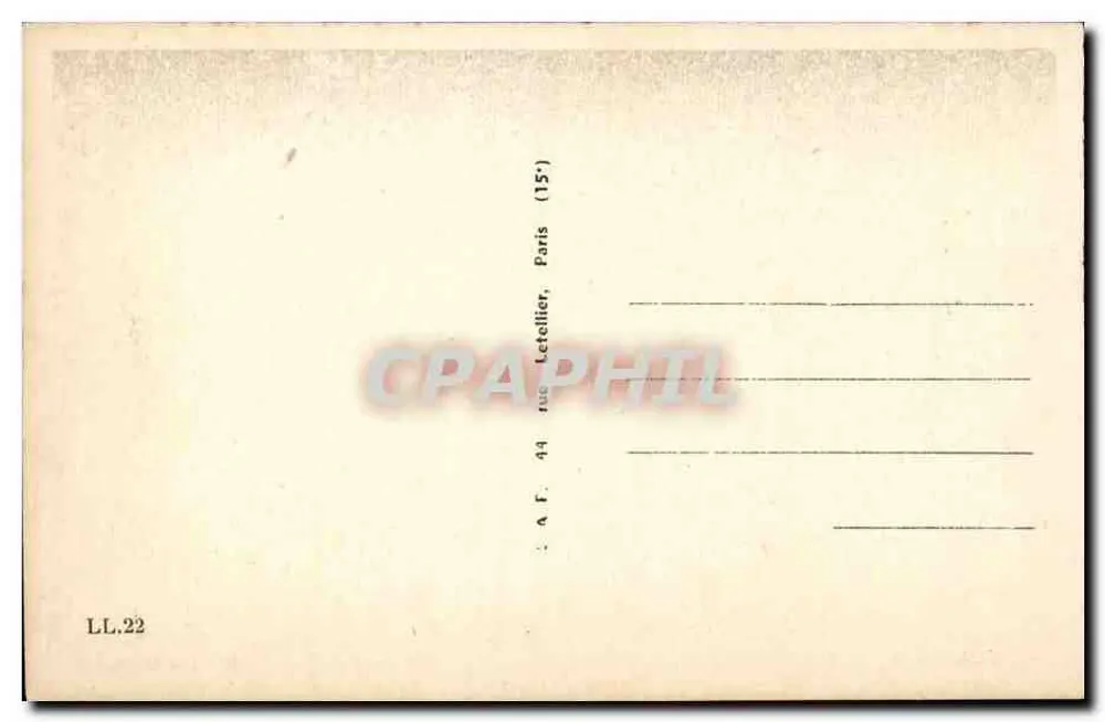 Nantua — As margens do Lago — A.F. 44 rue Letellier, Paris (15e) - Verso