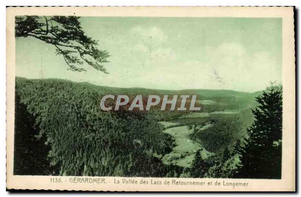 Gérardmer - Die Tal der Seen Retournemer und Longemer — Édition du Lac Gérardmer, Nr. 1136 - Vorderseite