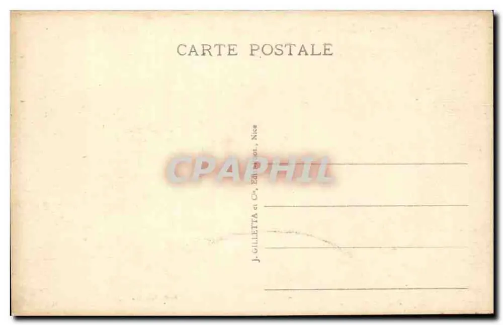 Nice - Promenade des Anglais et Palais de la Jetée — J. Gilletta, Nice, n°123 - Verso