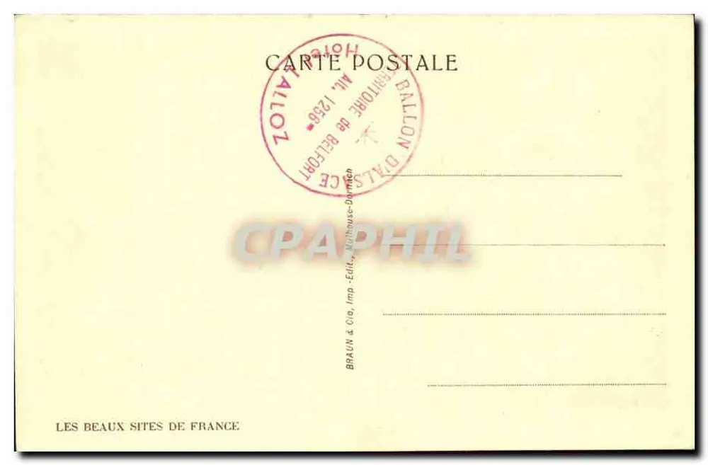 Tal der Doller — Route von Sewen zum Alfeld-Stausee — Serie 5049c - Rückseite