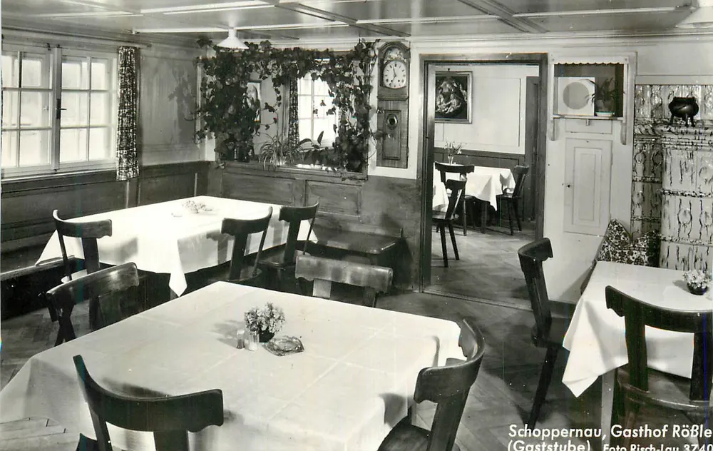 Schoppernau, Gasthof Rößle — Eetkamer — Foto Birsch-Lau 3740 - Voorkant