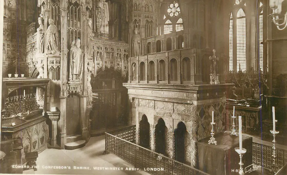 Shrine d'Édouard le Confesseur — Westminster Abbey, Londres — H.893, W. Scott - Recto